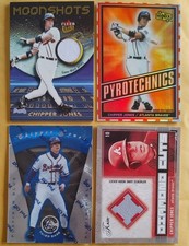CHIPPER JONES PYROTECHNICS TOTALLY CERTIFIED BLUE DIAMOND CUTS MOONSHOTS JERSEYS