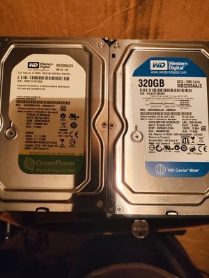 Lot of 5 Western Digital WD Blue 3.5inch WD3200 320 GB Sata Hard Drive