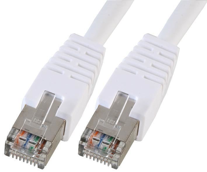 PRO SIGNAL - RJ45 to RJ45 Cat5e S/FTP Ethernet Patch Lead 0.5m White