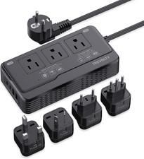2000W Voltage Converter US to Europe for Hair Dryers, 7-In-1 220V to 110V Conver