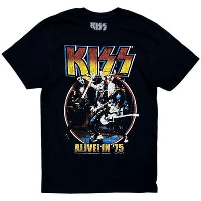 KISS Rock And Roll Alive In 75' T-Shirt NEW