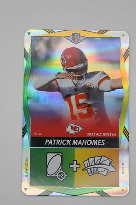 2025 Uno Elite Alt Jersey - Dual Foil Wild - Patrick Mahomes -Kansas City Chiefs