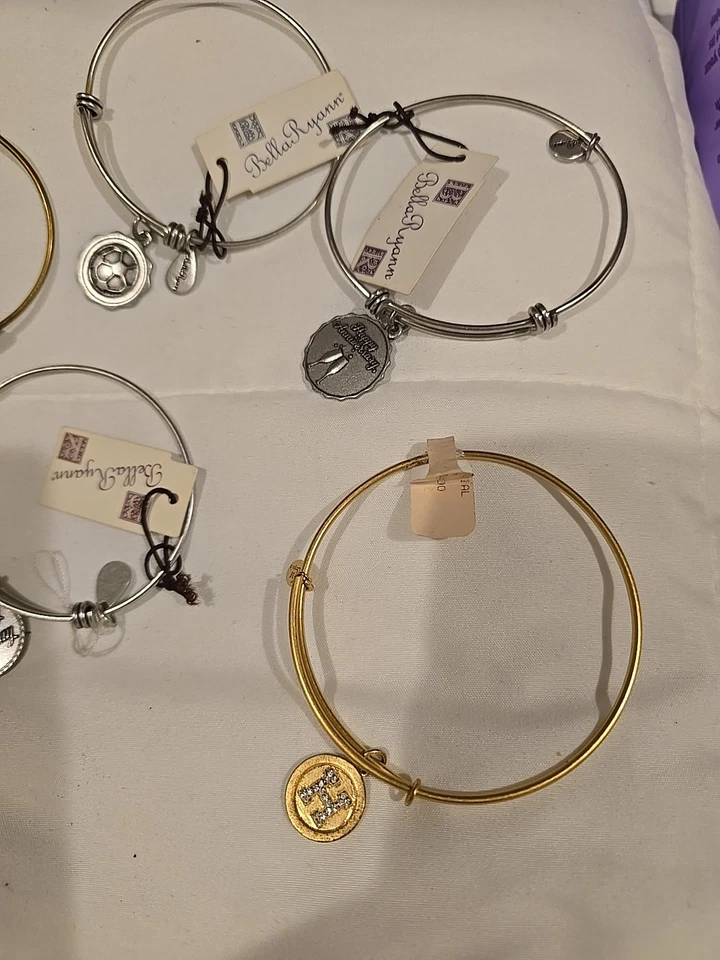 Lot Of 9 Bella Ryann Silver Color Bangle Bracelet- New with Tags - Image 4 of 4