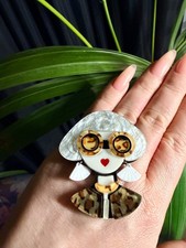 ❣️Vintage Brosche Anstecker Deko Schmuck Geschenk retro Trend Leo Oma Brille