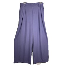 Halara W-L Pants Wide Legs Pockets Violet Ribbed Comfort NWT Flowy Legs