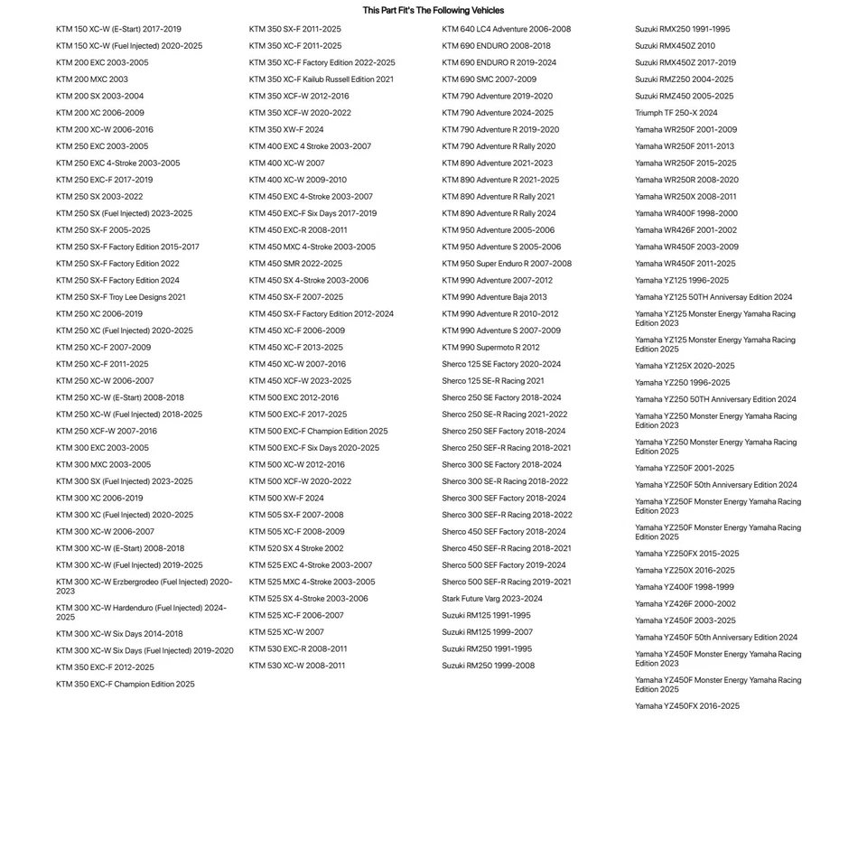 Protectores de sellado de neopreno Tusk 44-50 mm tubo de horquilla, largo, negro para Husaberg FC450 2004 Foto 3 de 4