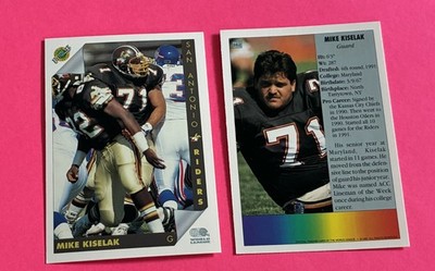 477 大リーグカード　マイケル.タッカー 1992 Ultimate World League of American Football #162 Mike Kiselak