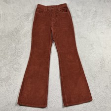 Levis Pants Womens 25x29 Brown Corduroy 70s High Flare