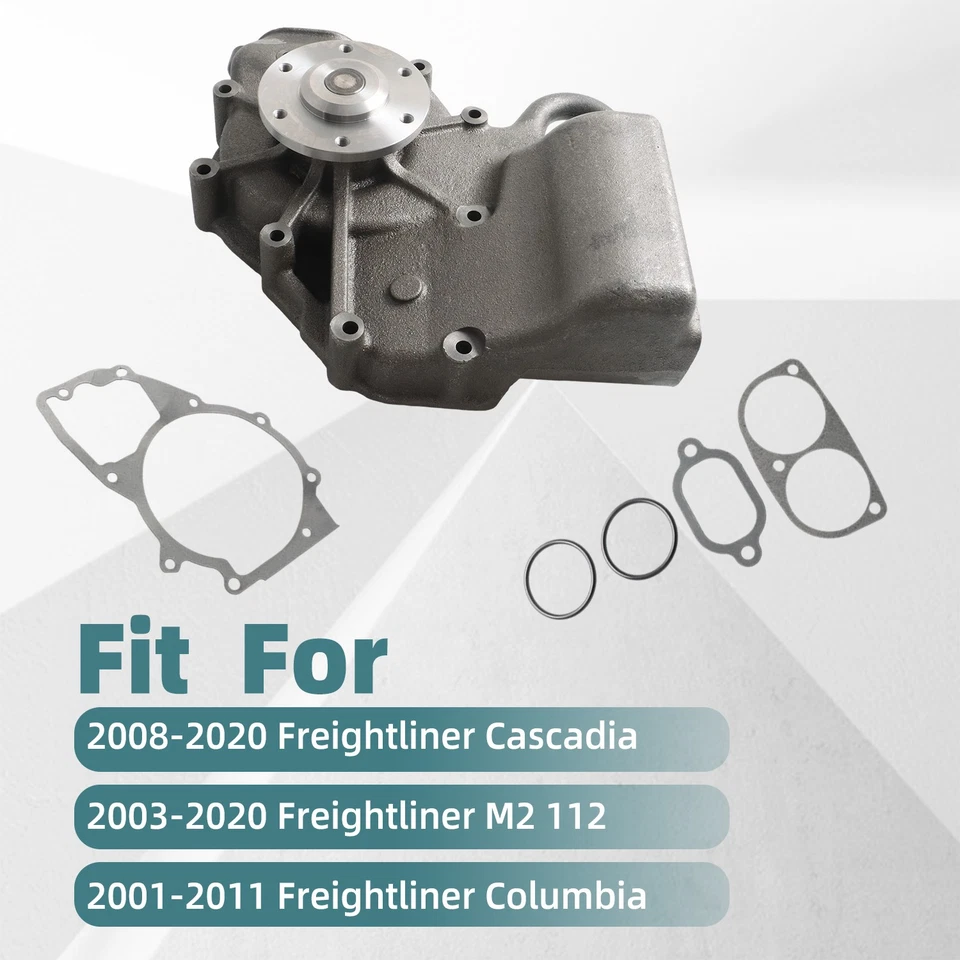 Bomba de água com gaxeta para Freightliner Cascadia Columbia M2 112 MBE 4000 12,8L - Imagem 2 de 4