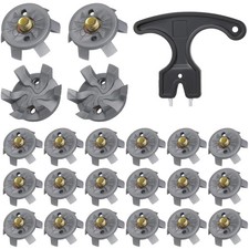 31 Pcs Golf Spikes Set Includes 30 Pcs Golf Cleats Replacement Black Cleats S...