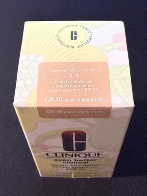 Clinique Even Better Clinical Serum Foundation SPF 25-CN40 Cream Chamois-1oz-NIB