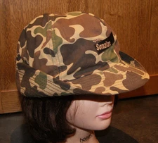 Vintage Elanco Sonalan Camo Hat Trapper Ear Flap Bucket Cap Size L USA Made