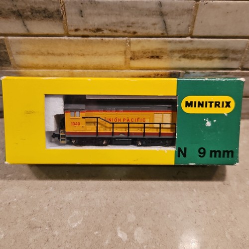 Vintage Minitrix Spur N 9mm Union Pacific Switcher Lok # 1340 getestet! | Zustand: Used