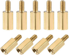 Uxcell M2.5X8Mm 5Mm Male-Female Brass Hex PCB Motherboard Spacer Standoff for FP