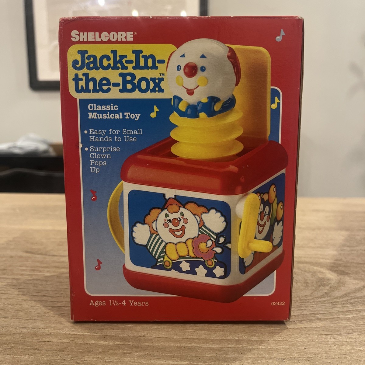 Rare HTF Vintage 1992 Shelcore Clown Jack In The Box Toy Joe