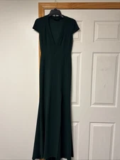 Ladies forest green floor length dress B. Darlin Size 4