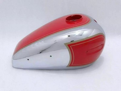 Ariel 350cc Red Painted & Polish Aluminum Alloy Fuel Petrol Gas Tank | Fit For