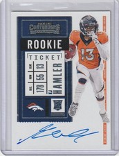 Kj Hamler 2020 Panini Contenders Rookie Ticket Rc On Card Auto. rookie card picture