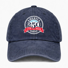 USA 250th Anniversary Hat America 1776 2026 Baseball Cap Patriotic Gift Ohio