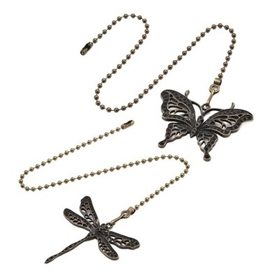 2pcs Dragonflies and Butterfly Ceiling Fan Pull Chains for Elegant Interior