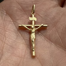 Pendentif Croix En Or 18 Carats 750/1000 0,69 Grammes 