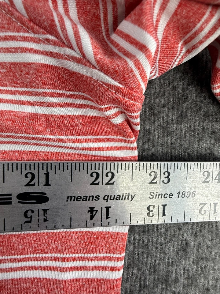 Camisa polo de golf Nike de ajuste estándar Dri Fit a rayas para hombre talla grande roja Foto 4 de 4