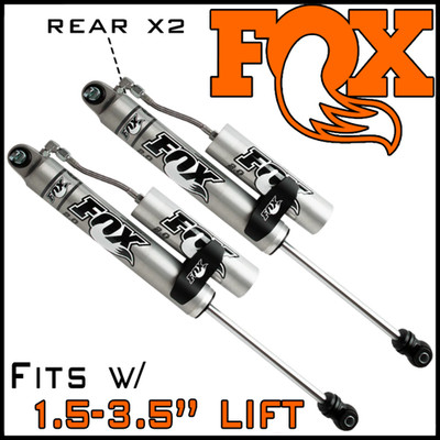 Fox 2.0 Performance Rear Reservoir Shocks fit 07-18 Jeep Wrangler 1.5-3.5'' Lift