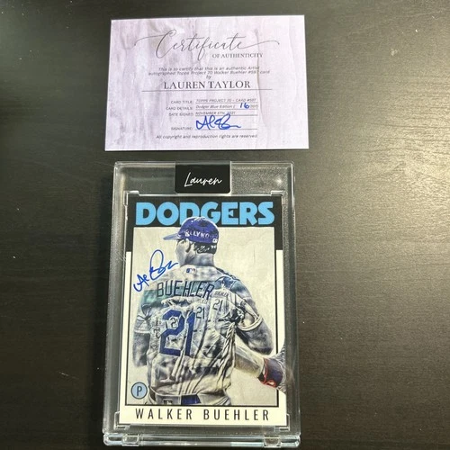 Topps Project 70 Walker Buehler Lauren Taylor Artist Auto Dodgers Blue /200