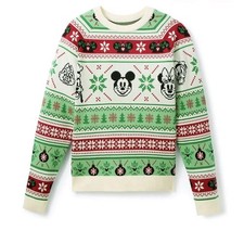 Mickey Mouse Friends Holiday Christmas Sweater Adults LARGE NWT'S 2025 SOLDOUT