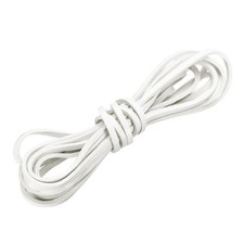 Flat Leather Cord, 3.3 Yard 3mm Leather String Strips for DIY Crafts Pure White