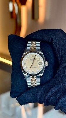 rolex lady-datejust  31 mm 178273 steel and gold champagne dial