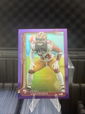 2025 Topps Chrome #268 Fred Warner True Purple Refractor /75 49ers