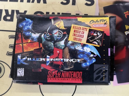 Killer Instinct Super Nintendo SNES CIB complete Box Manual Inserts Box Damaged - Picture 17 of 18