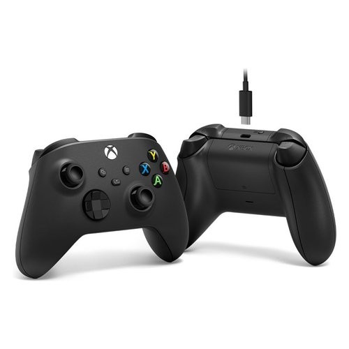 Xbox Controller Originale Nero + Cavo USB-C | Il Miglior Gamepad per PC