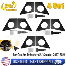 4SET For Can Am Defender 2017-2024 most 6.5'' SPEAKERS Speaker Roof Mounts Kit
