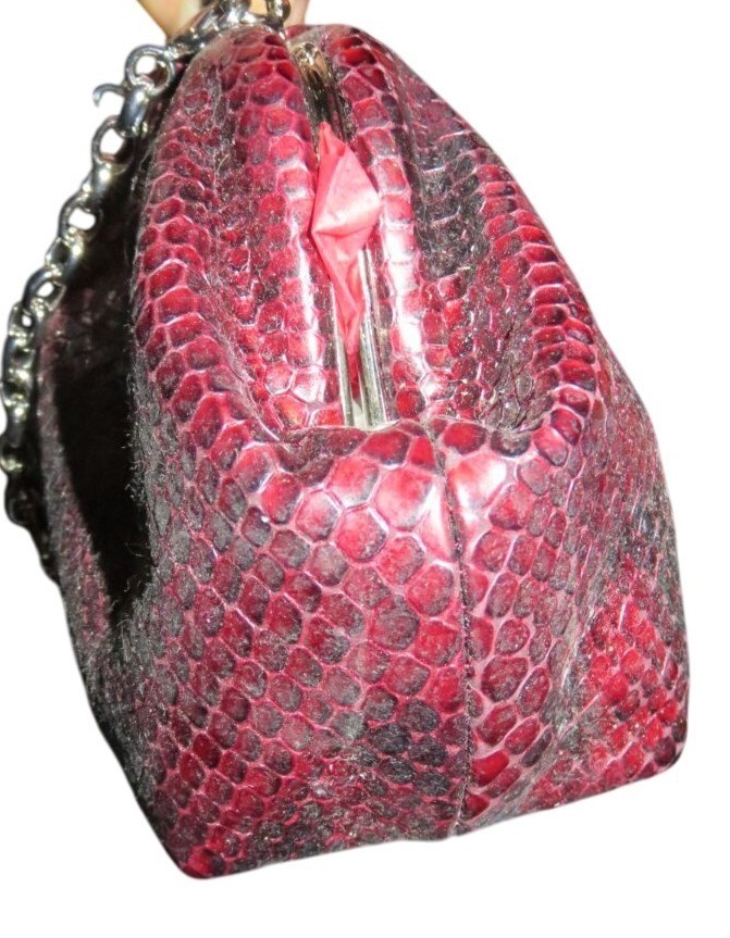 Brighton Limited Edition Red Python Embossed Leat… - image 7