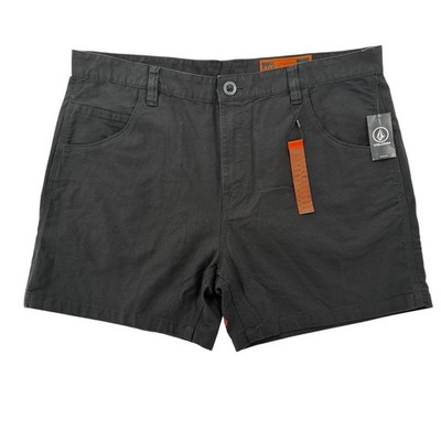 Volcom Bevel Work Short Chino Shorts Mens 40 Black Stretch Workwear Durable NWT