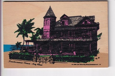 Wooden Postcard Southernmost House Key West Florida FL USA Posted