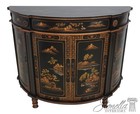 LF66764: Chinoiserie Decorated 4 Door Commode Cabinet