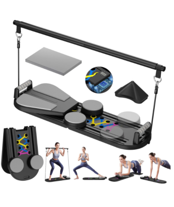 Pilates Reformer 7-in-1 Foldable Pilates Board Multi-Functio