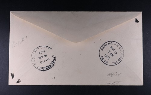 Mar 15 1935 FDC USA Scott # 770 Stamp Cachet VF Cover Air Mail 16c - Picture 2 of 2