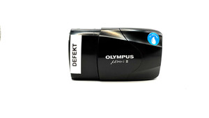 Olympus µ mju II 35mm Kompaktkamera schwarz defekt für Ersatzteile