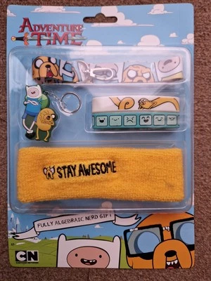 Adventure Time Finn & Jake: Lanyard, Keyring, Wristbands & Headband Nerd Pack BN