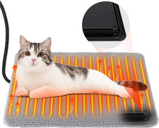 Pet Heating Pad with Thermostat, 30W 15.7x12.6 In Extreme Weather Cat Pad, Wa