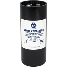 Motor Start Capacitor 145-175 Mfd uF 330 VAC Universal Fit 1.43 x 3.38 inch