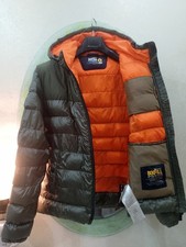 Ciesse Piumini 800Fill taglia 52 uomo verde militare arancio Jacket vera piuma