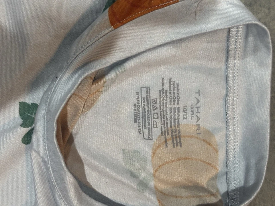 Conjunto de pijama Tahari meninas abóbora tamanho 10-12 muito macio - Imagem 2 de 3