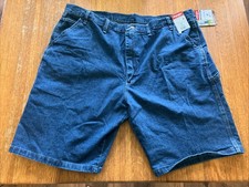Wrangler Men's Relaxed Fit Blue Jean Carpenter Denim Shorts Size 46 New