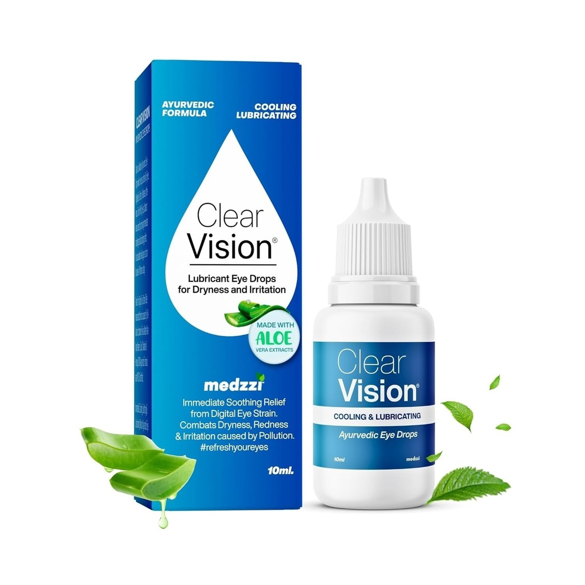 Clear Vision Daily Use Eye drops Aloe Vera, Rose Water, Honey, Neem &Tulsi  10ml | eBay
