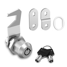 Hecfu 1 Pack Tool Box Lock with Keys, 5/8" 1 Keyed Alike, Silver